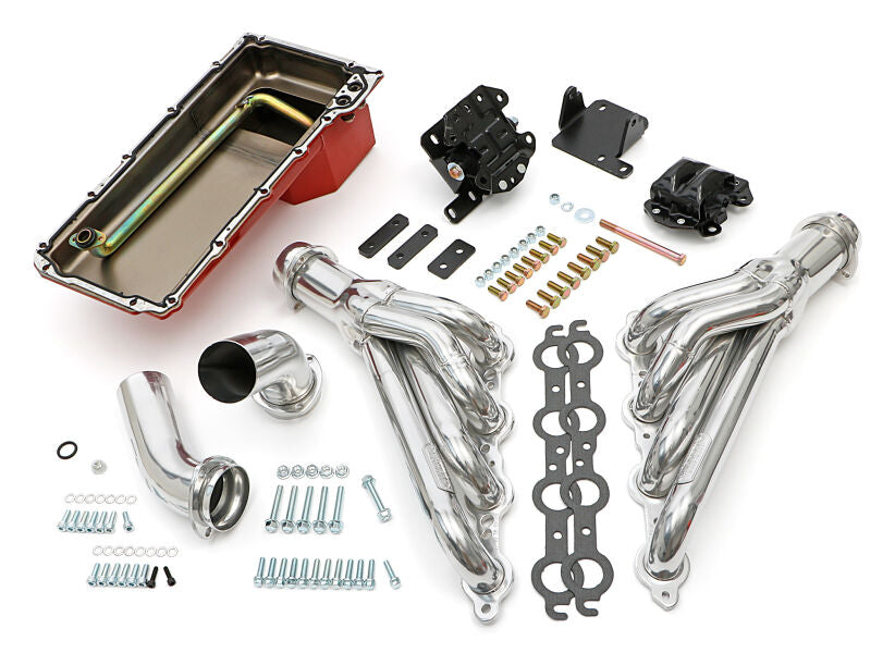 Trans-Dapt Performance 1968-72 GM A-Body LS Swap-In-A-Box Kit, Mid-Length Headers TH350/TH400