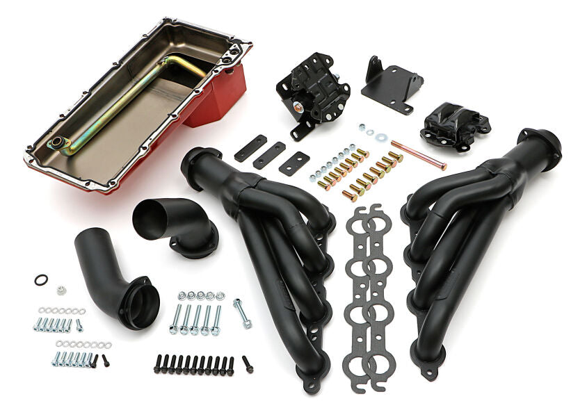 Trans-Dapt Performance 1968-72 GM A-Body LS Swap-In-A-Box Kit, Mid-Length Headers TH350/TH400