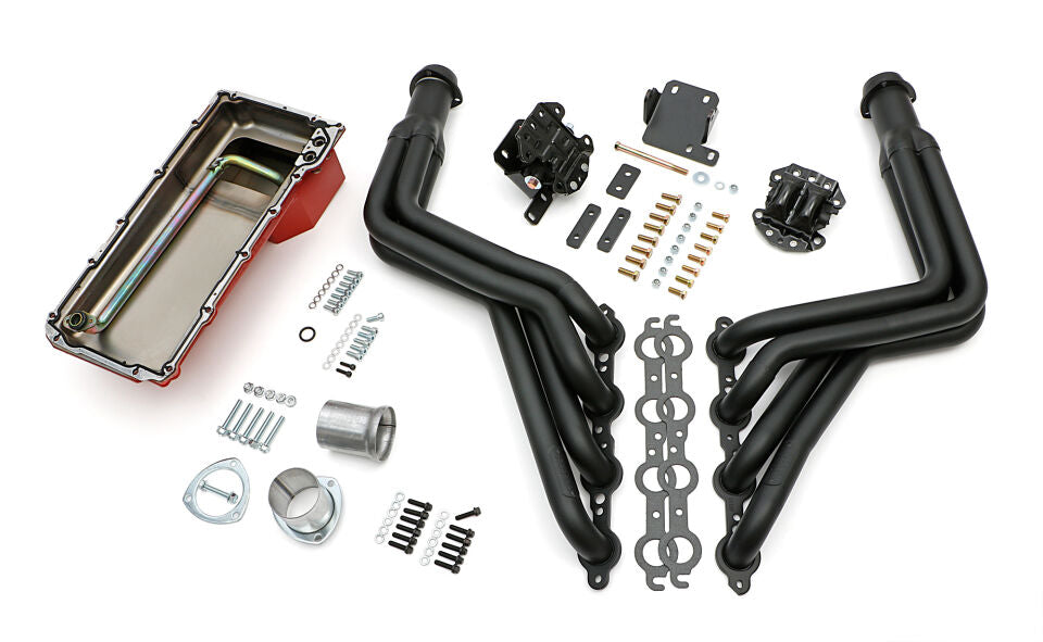 Trans-Dapt Performance 1968-72 GM A-Body LS Swap-In-A-Box Kit, Long Tube Headers TH350/TH400