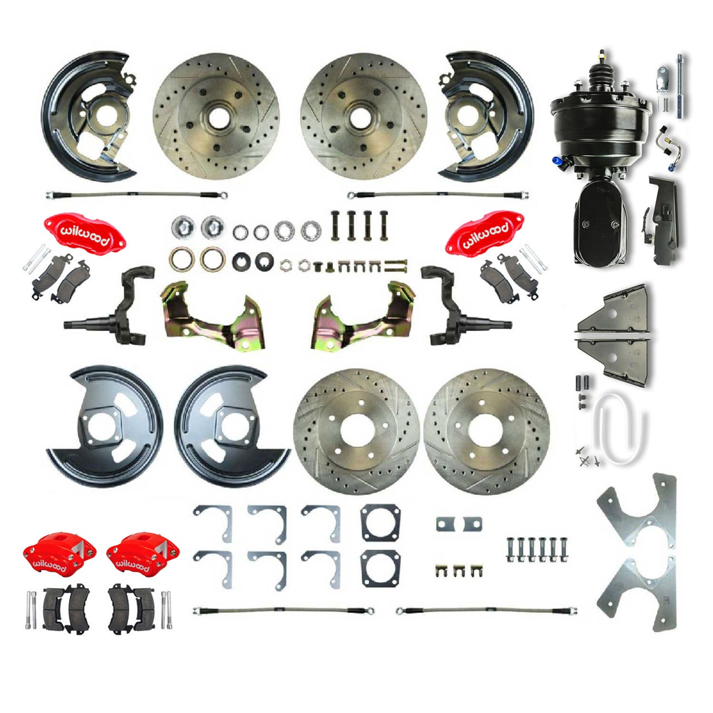 1964-72 GM A-Body The Right Stuff Detailing Front and Rear Brake Kit w/ Wilwood Calipers