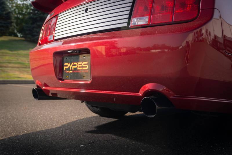 2005-2010 Ford Mustang GT Pypes Super System Cat Back Exhaust Kit W/ Pype Bomb Tips & M-80 Race Pro Mufflers, 409 Stainless