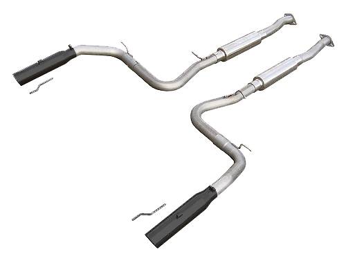 1999-2004 Ford Mustang Cobra Pypes 2.5" Cat Back Exhaust Kit W/ Violator Mufflers, 409 Stainless