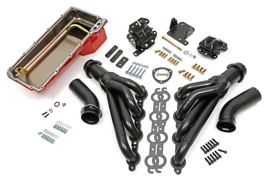 Trans-Dapt Performance 1968-72 GM A-Body LS Swap-In-A-Box Kit, Mid-Length Headers TH350/TH400