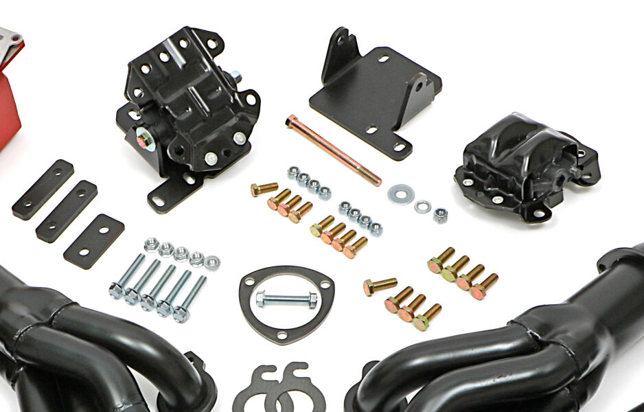 Trans-Dapt Performance 1968-72 GM A-Body LS Swap-In-A-Box Kit, Mid-Length Headers TH350/TH400