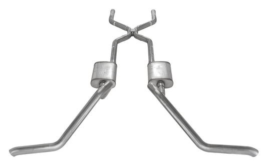 1965-70 GM B-Body Pypes 2.5" Crossmember Back Exhaust System W/ H-Pipe, 409 Stainless (Copy)