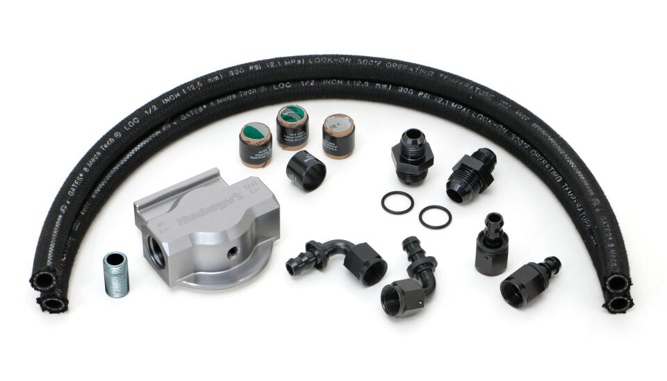 Trans-Dapt Performance Remote Oil Filter Integration Kit for LS-Swap Oil Pans