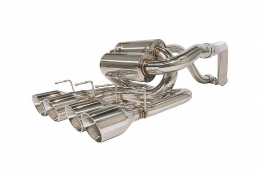 2005-2013 Chevrolet Corvette Pypes C6 Quad Tip Axle Back Exhaust Kit W/ Street Pro Mufflers, 304 Stainless