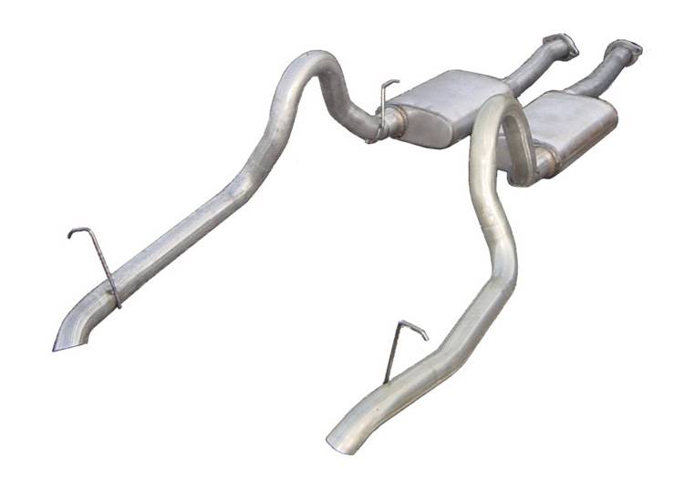 1987-1993 Ford Mustang GT Pypes 2.5" Cat Back Exhaust Kit W/ Violator Mufflers, 409 Stainless