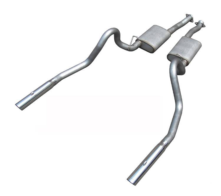 1999-2004 Ford Mustang GT Pypes Cat Back Exhaust Kit W/ Violator Mufflers, 409 Stainless