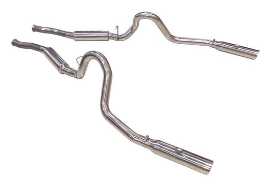 1979-2004 Ford Mustang Pypes Pype Bomb Cat Back Exhaust Kit W/ Violator Mufflers, 409 Stainless