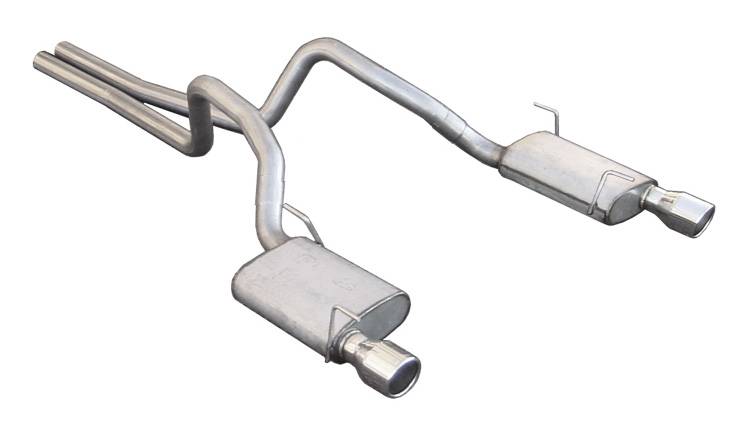 2005-2010 Ford Mustang GT Pypes Cat Back Exhaust Kit W/ Violator Mufflers, 409 Stainless