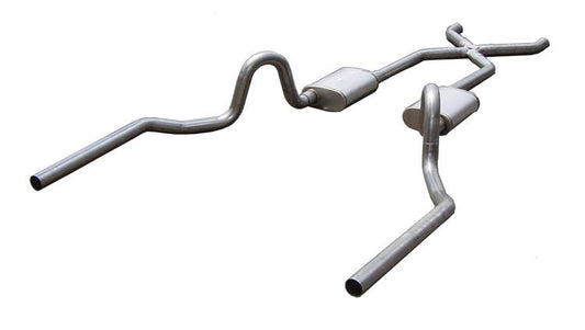 1964-72 GM A-Body Pypes 3" Crossmember Back Exhaust System W/ X-Pipe, 409 Stainless