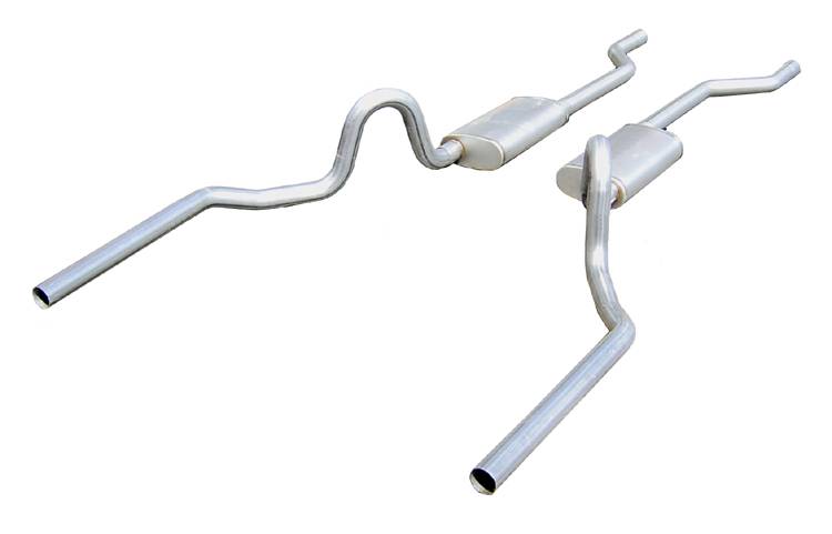 1964-72 GM A-Body Pypes 2.5" Crossmember Back Exhaust System W/O Crossover, 409 Stainless