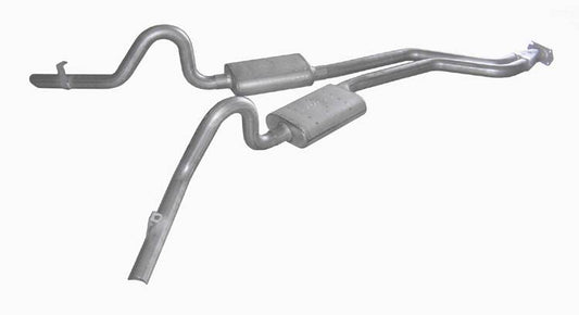 1978-88 GM G-Body Pypes 2.5" Converter Back Exhaust System w/ Quarter Panel Exit, 4-Bolt Flat Flange