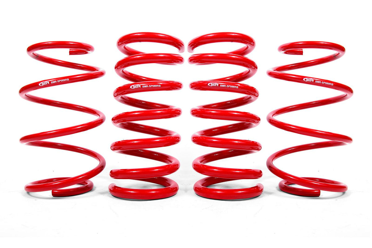 2015-Present Mustang BMR Lowering Springs, Minimum Drop Front, Drag Version, Set of 4